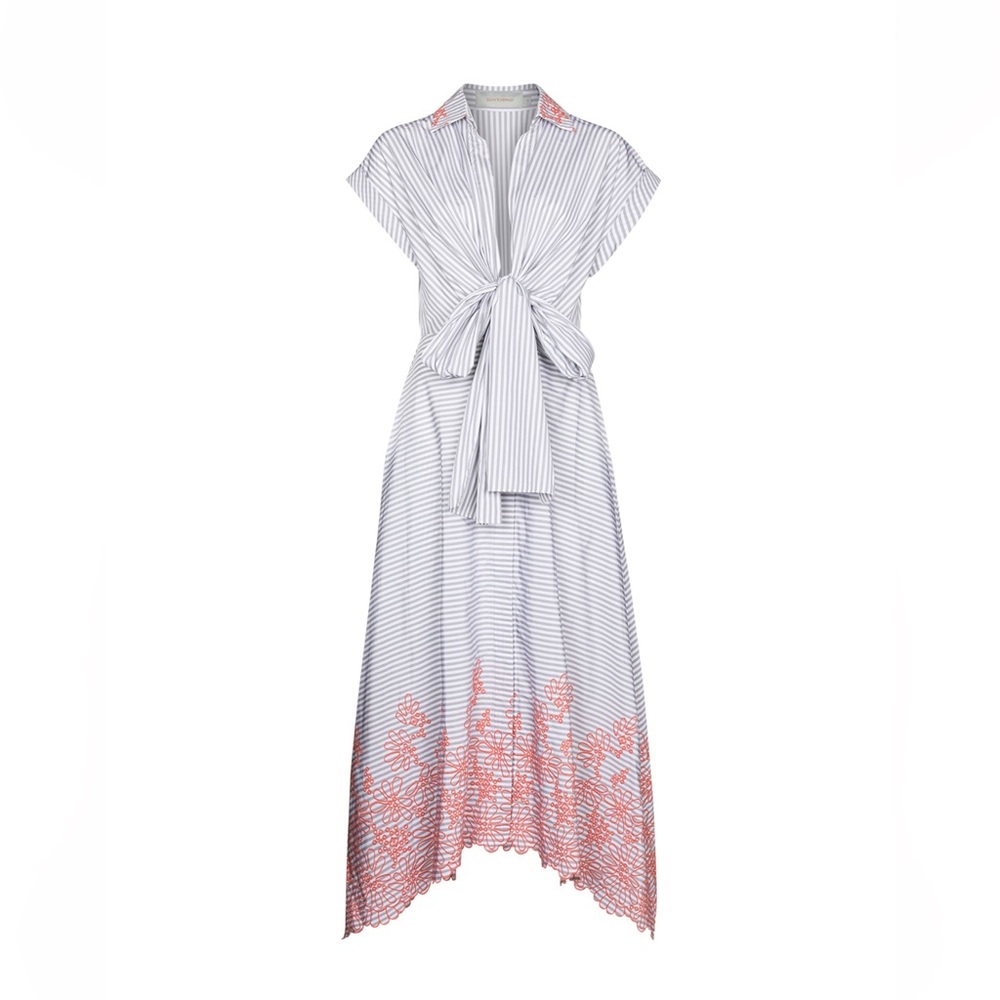 Silvia Tcherassi
Rigone striped embroidered midi-dress